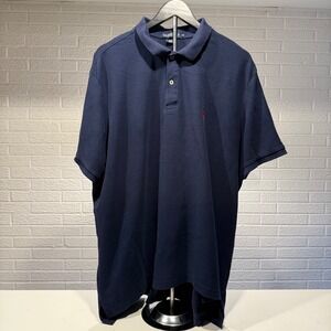 U.S.‎ Polo Assn. Mens Performance Pique Polo Shirt 3XL Navy Short Sleeve